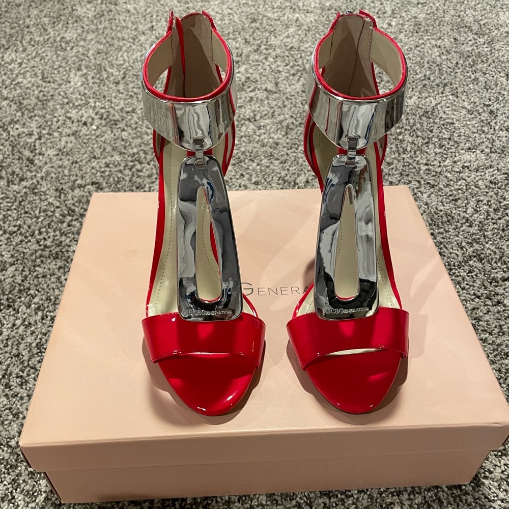 BCBGeneration Patent Sandals